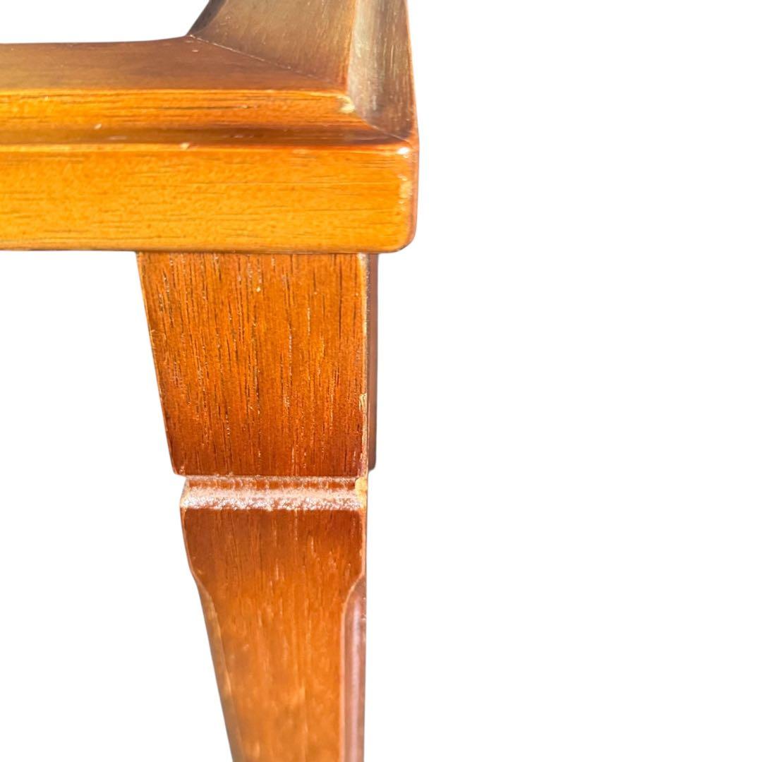 HR904 マルニ木工　ネストテーブル　ガラストップ　サイドテーブル