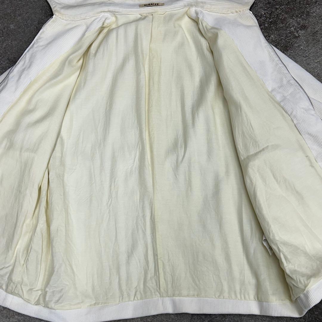 17AW AURALEE DOUBLE FACE ZIP BLOUSON 3 白