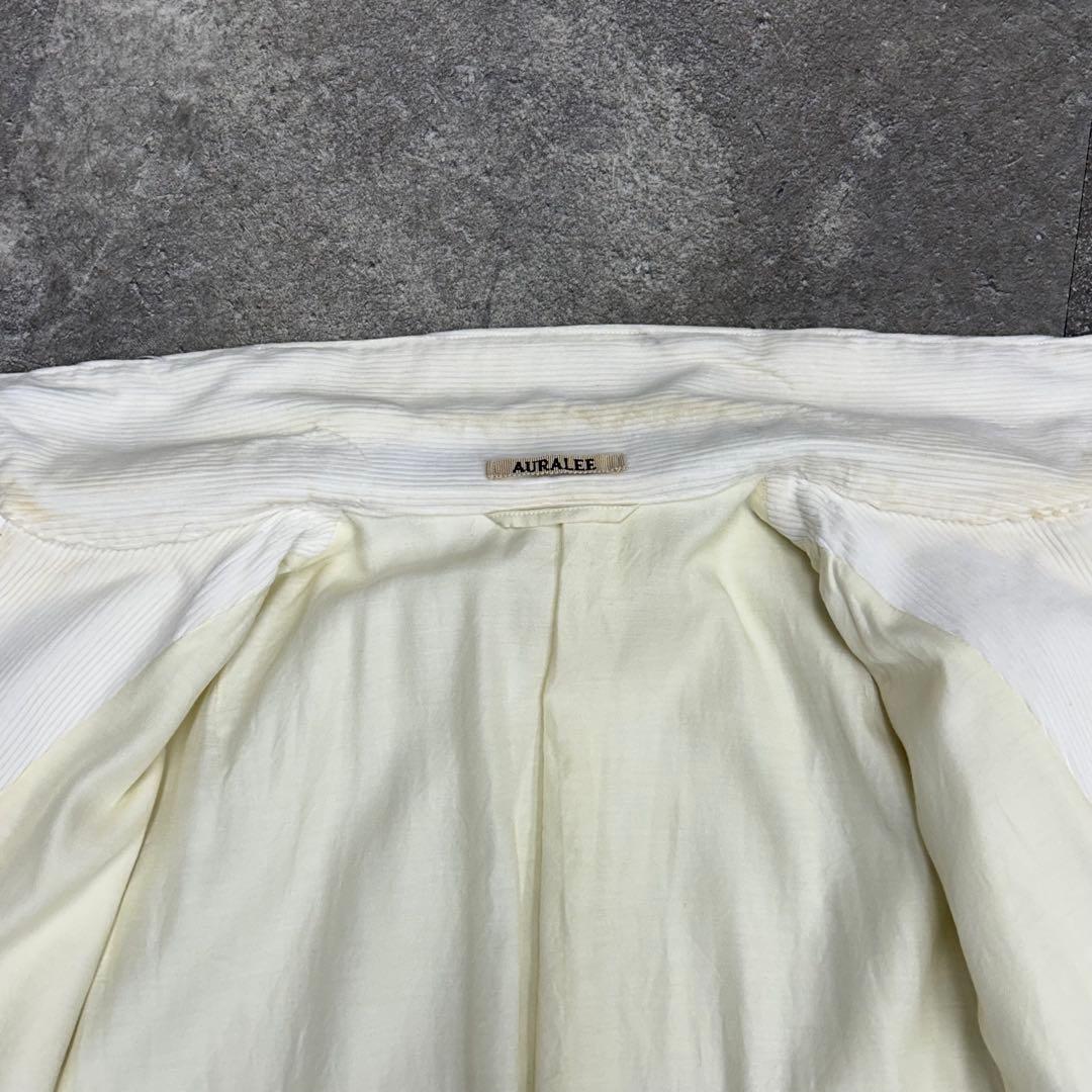 17AW AURALEE DOUBLE FACE ZIP BLOUSON 3 白