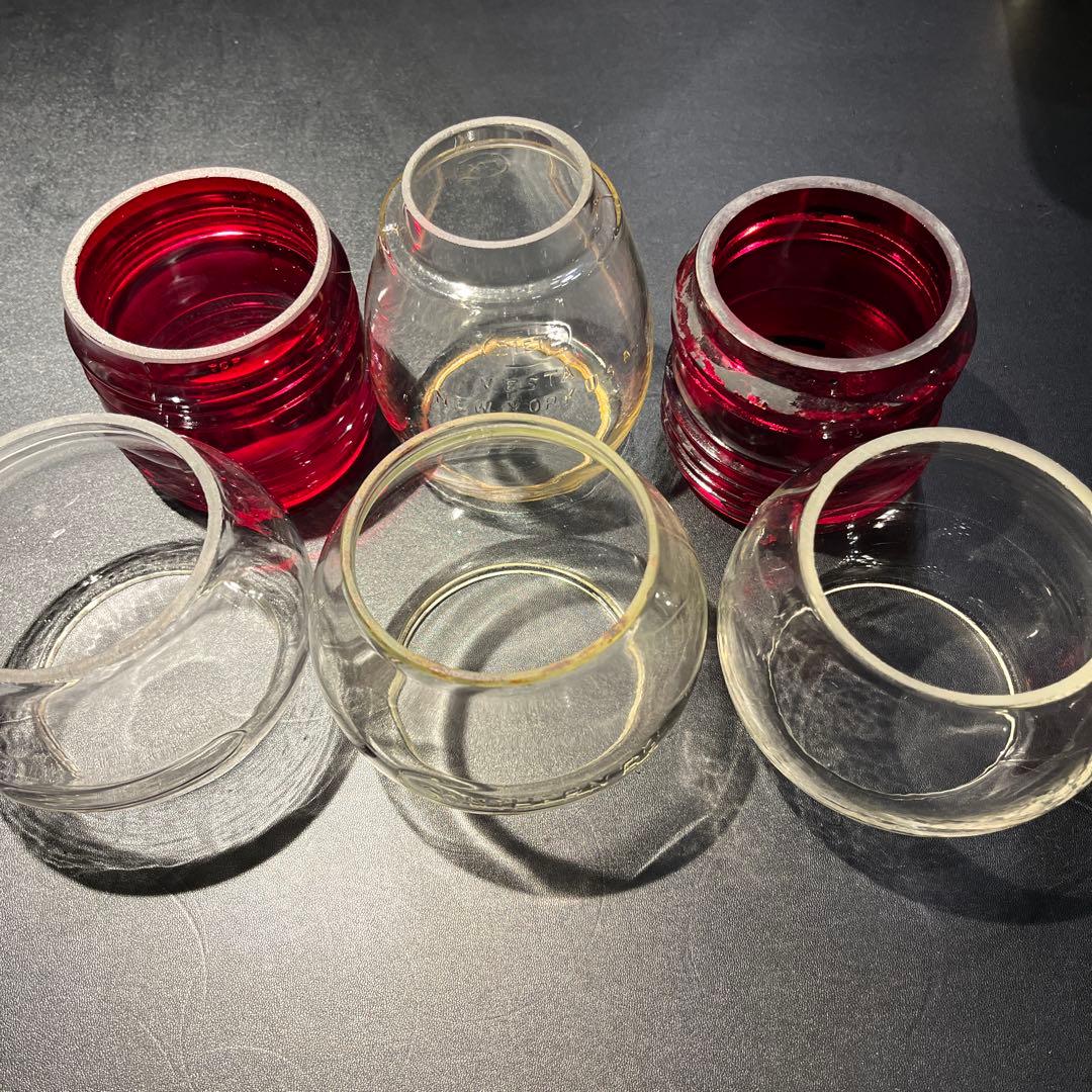 レイルロードランタン用ガラス6個