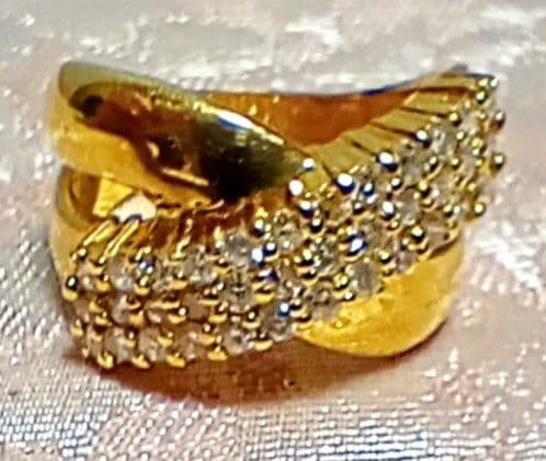 K18 メレダイヤ　イエローゴールドリング　指輪