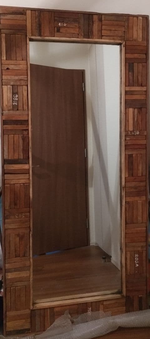 アクメファニチャー　木目調姿鏡