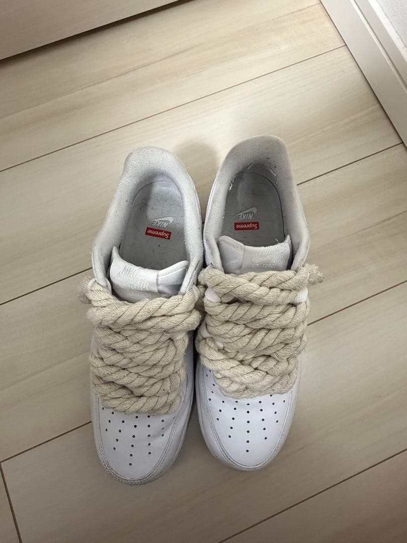 Nike Air Force 1 Supremeホワイト エアフォース ロープ