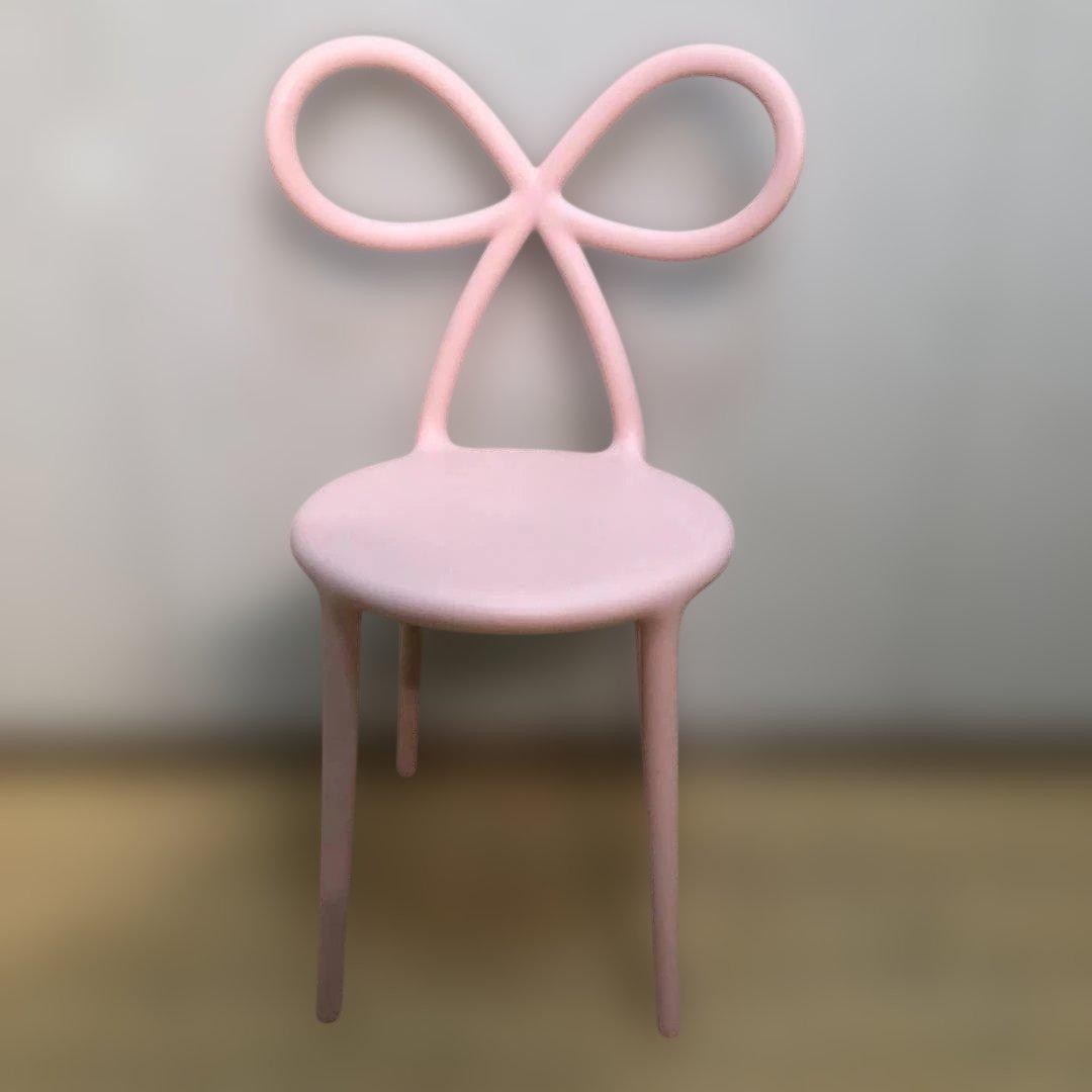 送料無料 Qeeboo リボンチェア ピンク フランフラン 88285