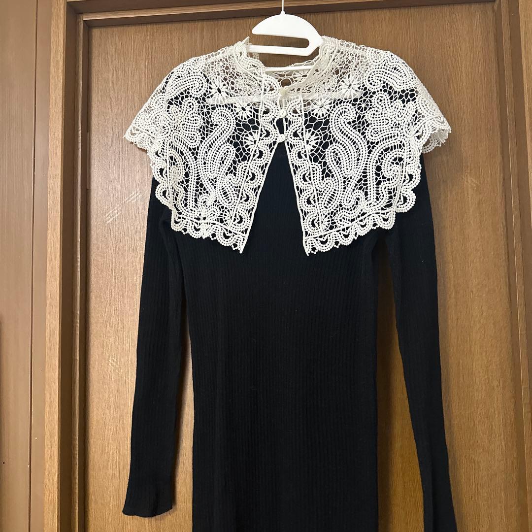 ワンピース Ameri Vintage LACE COLLAR SET DRESS M