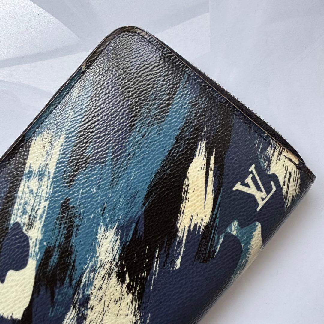 【Louis Vuitton】 ジッピーオーガナイザー✨青白黒ブラシデザイン
