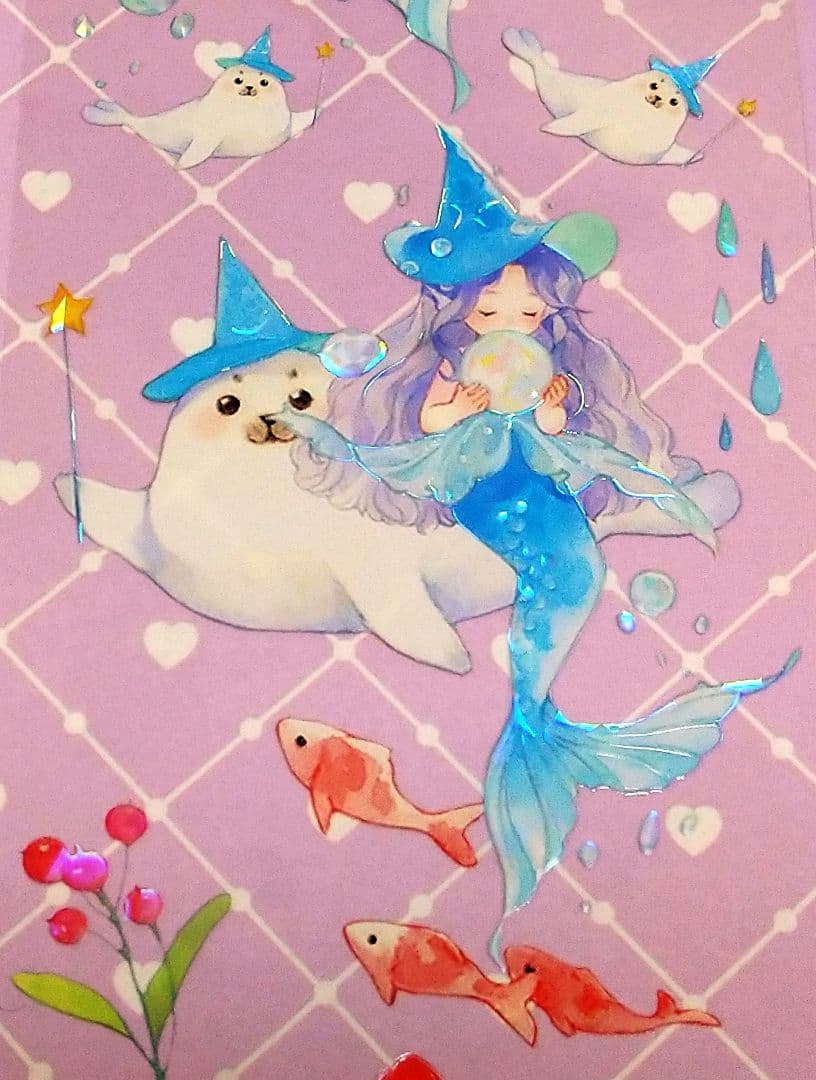 ✩のこり２✩J784▶甜妹魔法师(贝壳光)欣甜切り売り海外人物マステ女の子苜暖