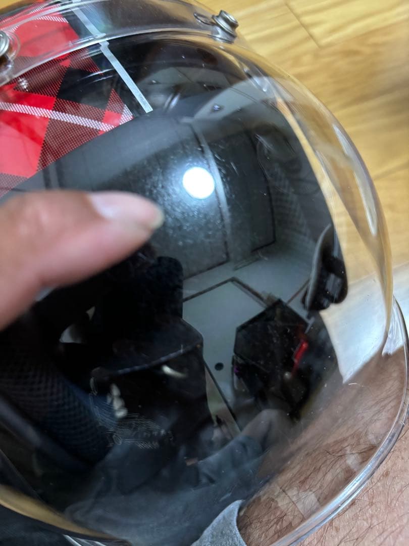 ホンダ Monkey 50周年記念 ヘルメット チェック柄 ブラック系 多分L