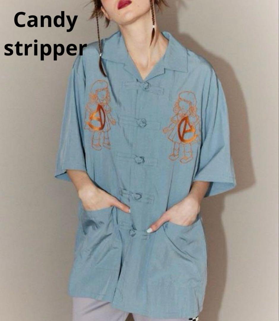 Candy stripper キャンディストリッパー チャイナブラウス 半袖