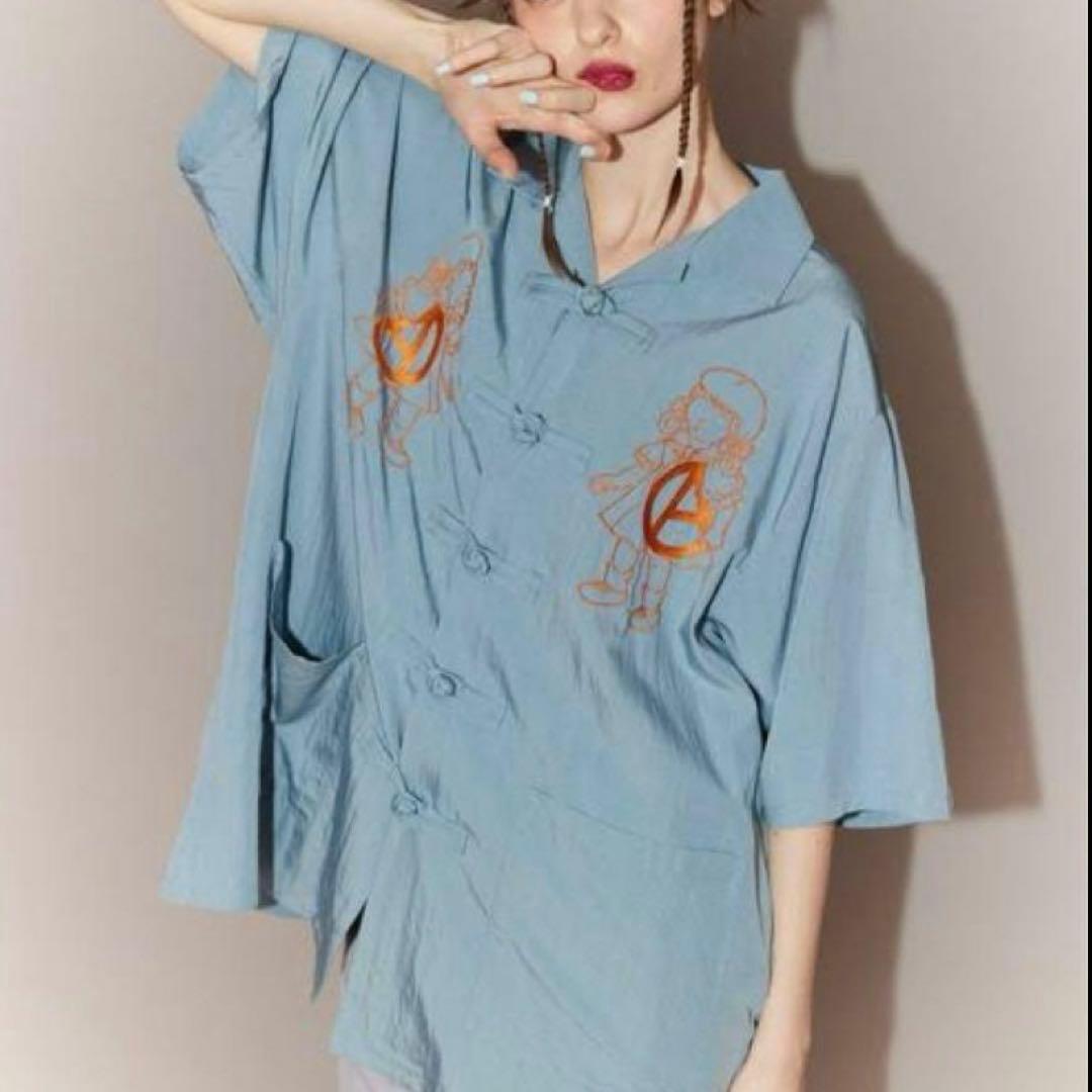 Candy stripper キャンディストリッパー チャイナブラウス 半袖