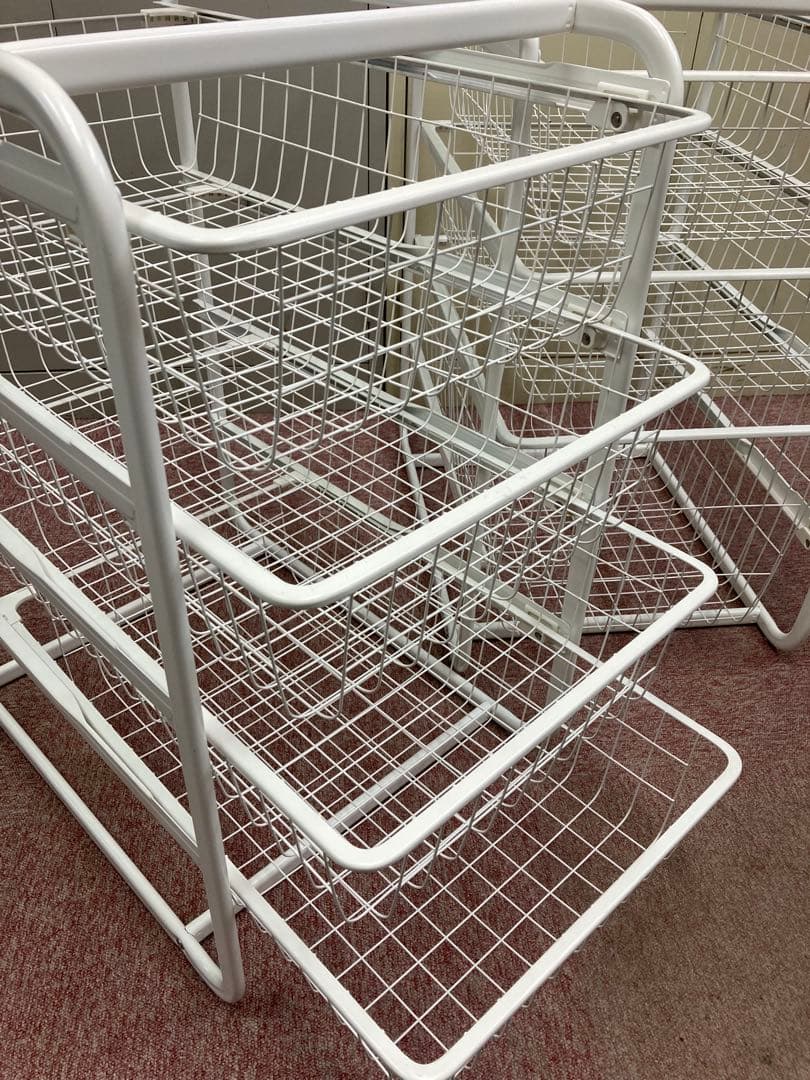 廃番品　IKEA アルゴート４段ラック(1台) 3段ラック(1台) 2台セット