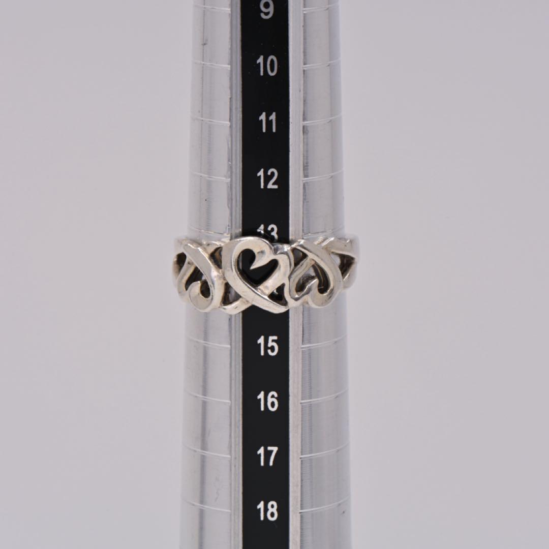 ティファニー 指輪 トリプルラヴィングハート シルバー925 リング 14号