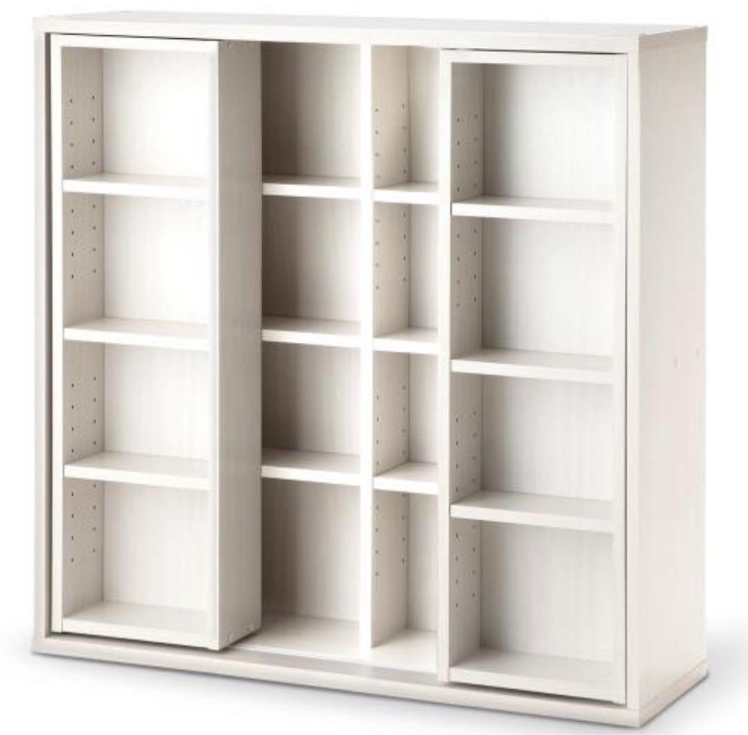 本棚　スライド式　マガジンラック　大容量　ホワイト