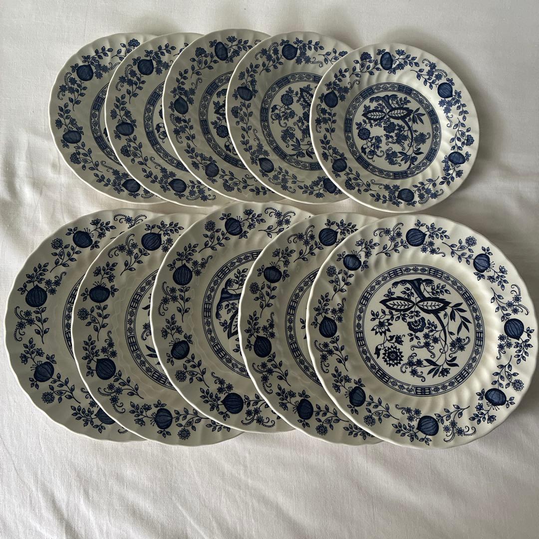  Wessex 花模様の皿 2種10枚セット