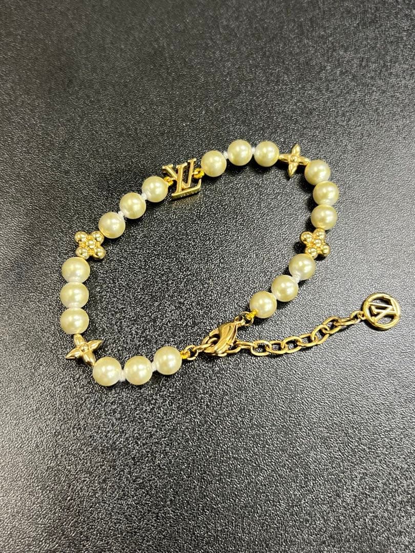 Louis Vuitton パールブレスレット ゴールド