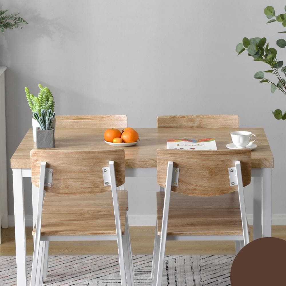 決算大セール！4人用ダイニングセットチェア付き5点セット　NATURAL