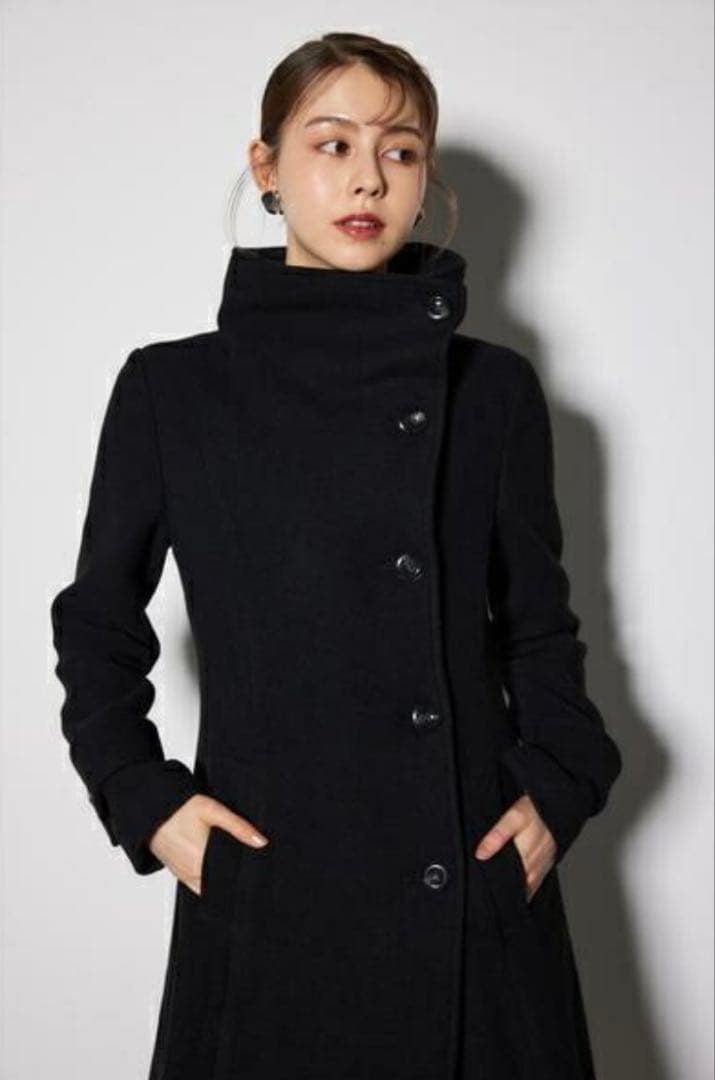 【rienda】★リエンダ★オーバーネックシンデレララインコート