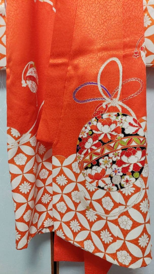 NA124アンティーク子供着物正絹七五三着丈100センチ裄丈46センチ綺麗美品