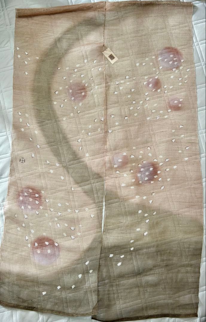 透け桜の模様の暖簾