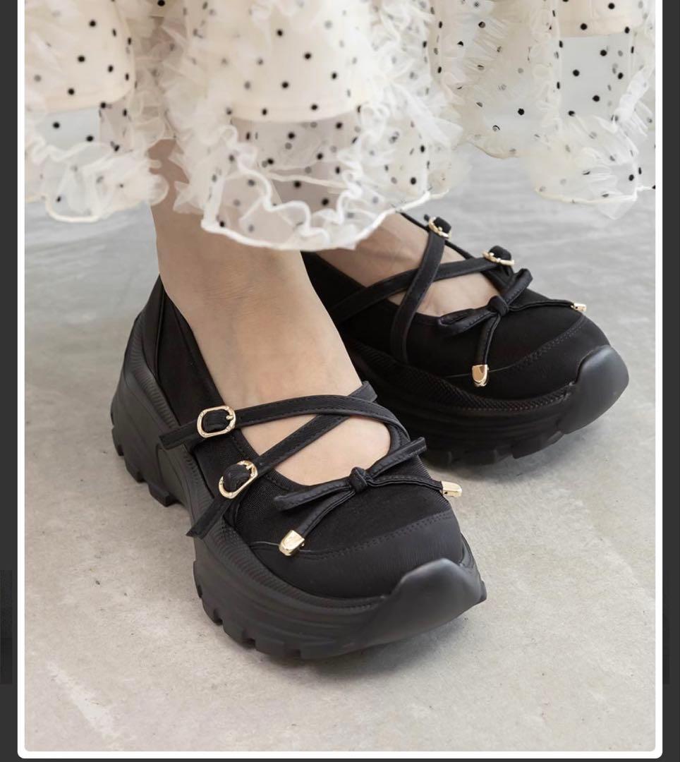 RANDA [新品未使用]ボリュームソールトゥシューズライクスニーカー