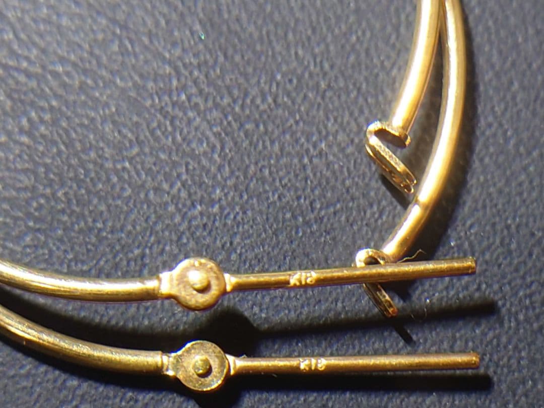 【新品未使用】K18 フープピアス 18金 ピアス