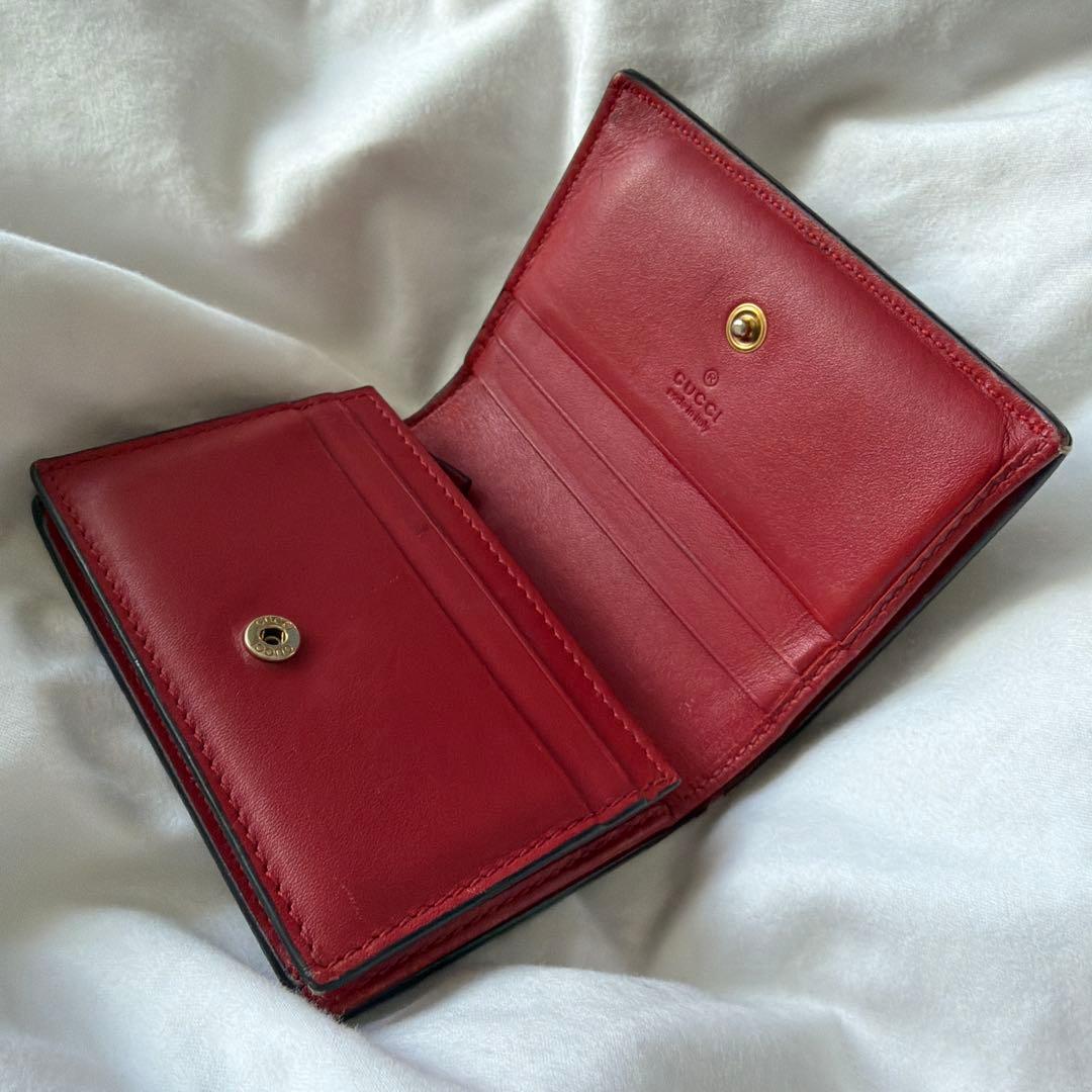 【hana＠】チェリー付きGGスプリームキャンバス二つ折り財布