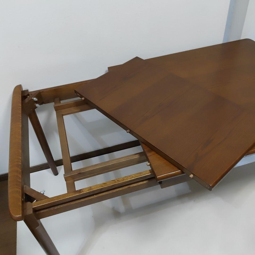希少 飛騨の家具 日進木工 伸長式テーブル エクステンションテーブル 送料無料
