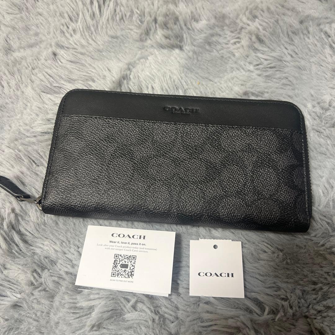 コーチ　COACH 長財布　財布　シグネチャー　メンズ　CY405 新品未使用品