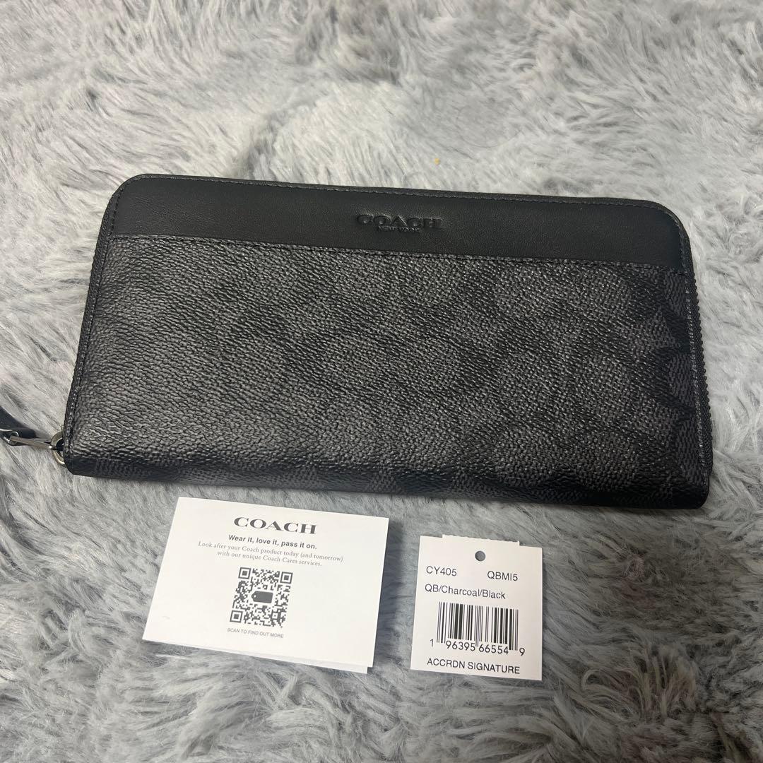 コーチ　COACH 長財布　財布　シグネチャー　メンズ　CY405 新品未使用品