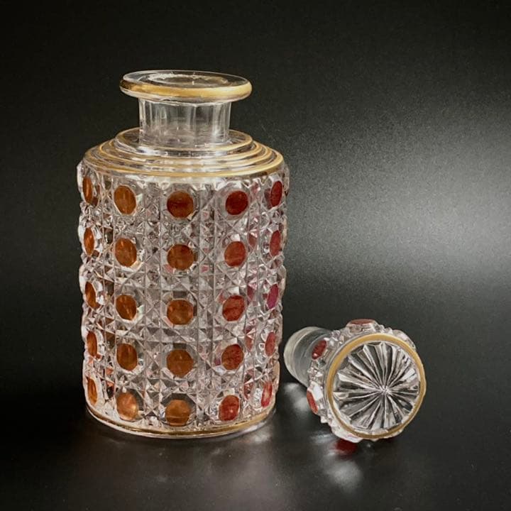 ★美品★オールドバカラ 17.5 ディアマンピエーリー 香水瓶 赤