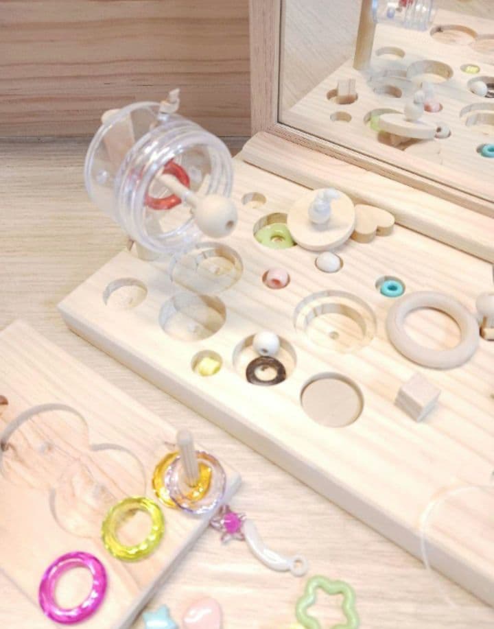 D33　⭐　ミラーボードとフォージングトイセット(大)⭐　インコ　バードトイ