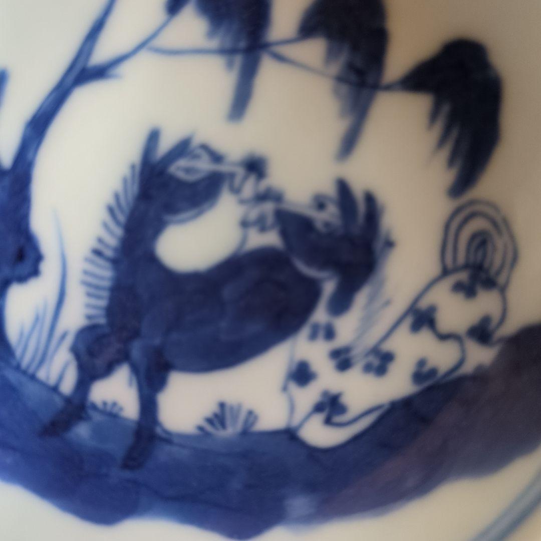 青白磁 動物モチーフ 皿 4枚セット　古染付　馬の絵柄　午年