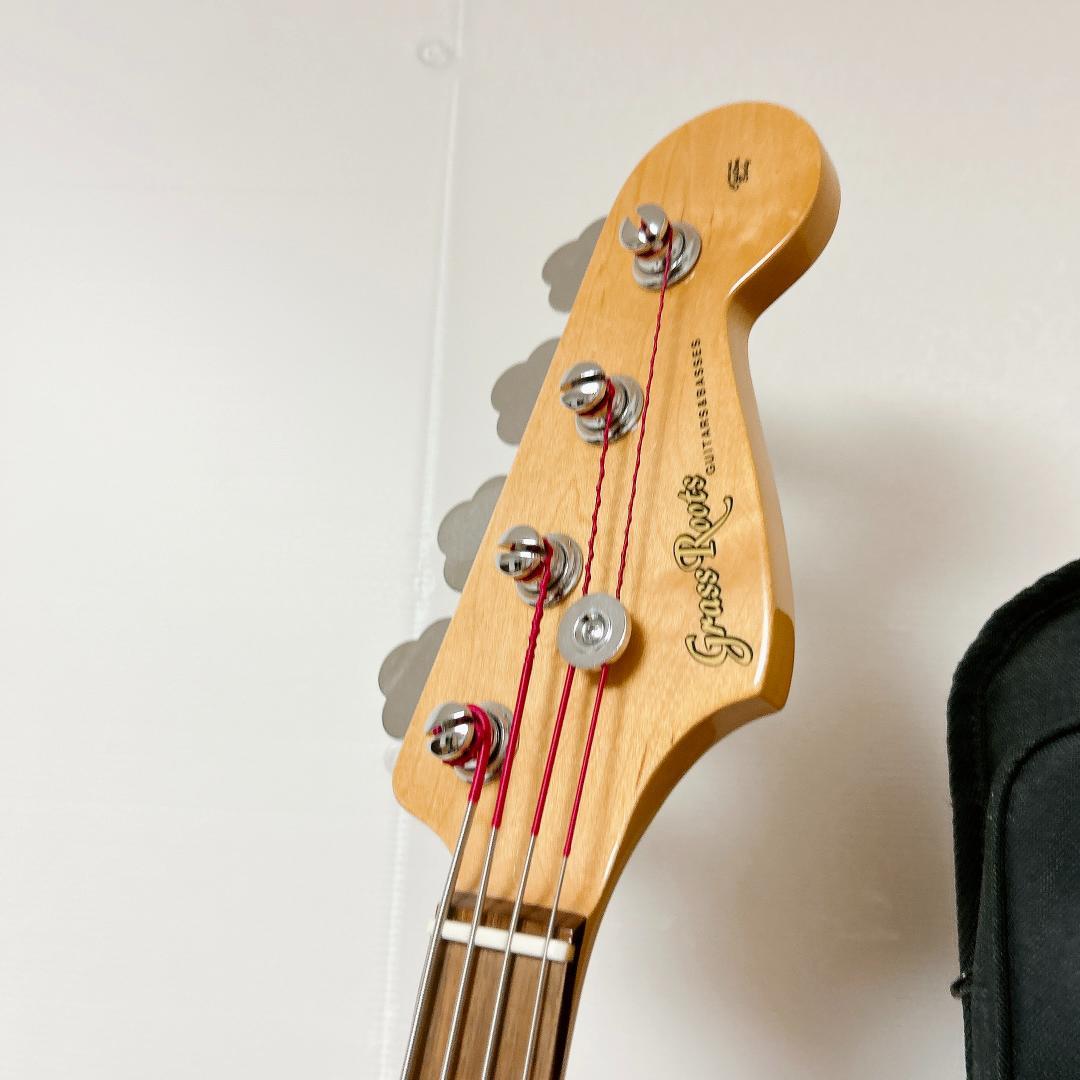 美品 GrassRoots グラスルーツ G-JB-55R ジャズベース 赤