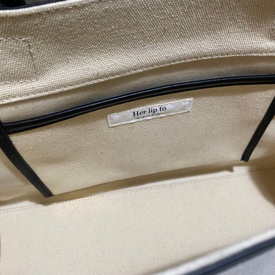 【未使用】Herlipto　Trois Logo Basic Tote Bag