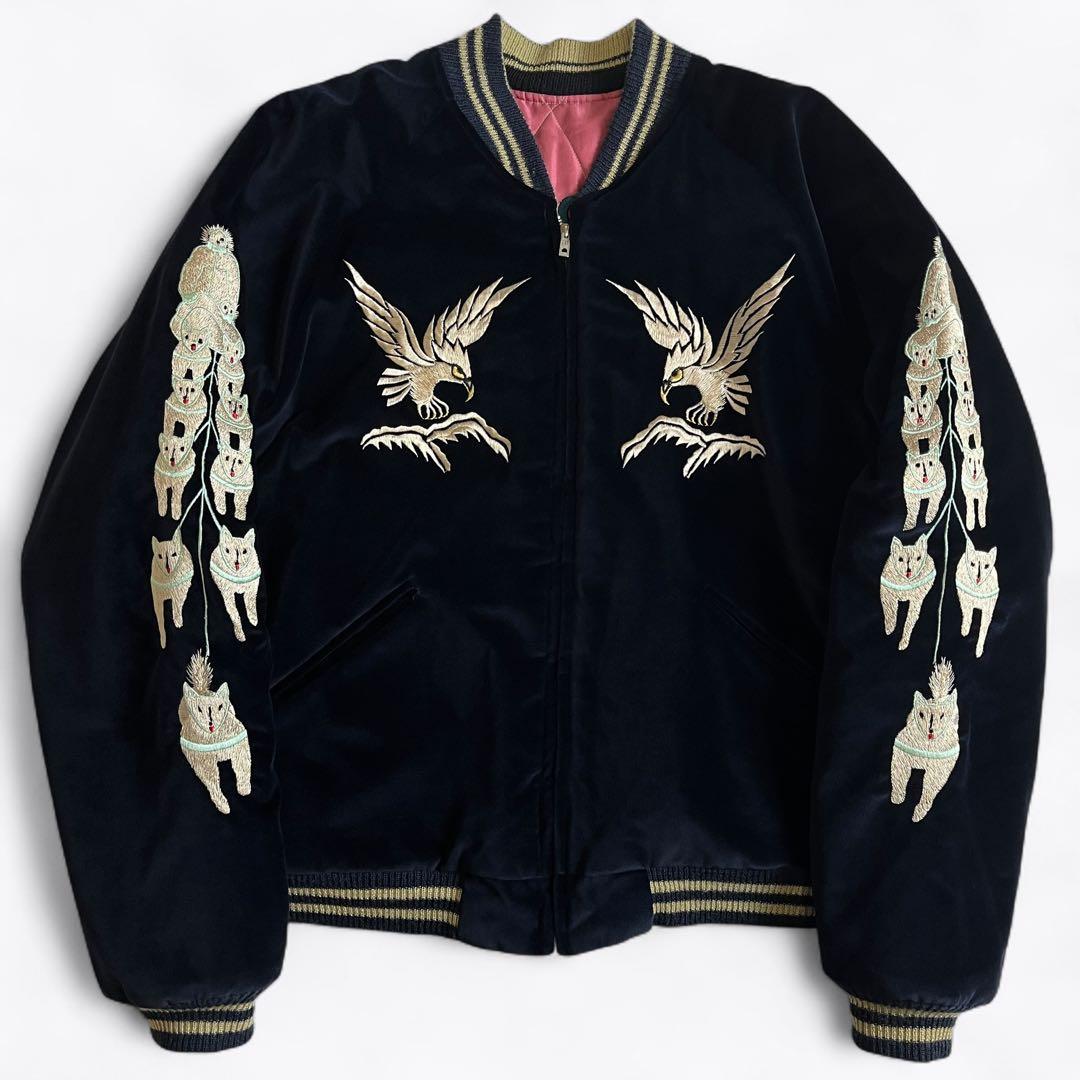 TAILOR 東洋 リバーシブル スカジャン ベロア アラスカ L