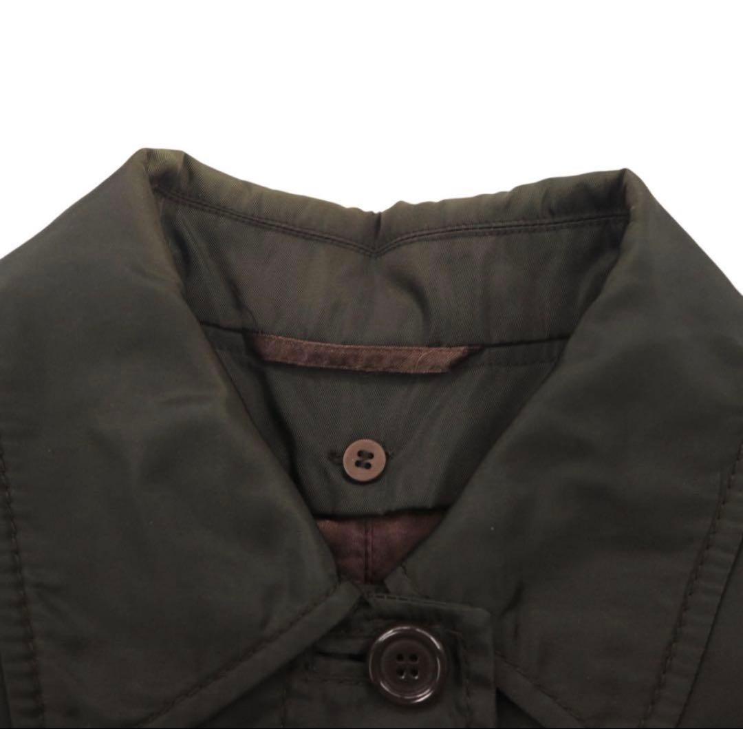 90s PRADA イタリア製 バルマカーン ナイロン ステンカラーコート S