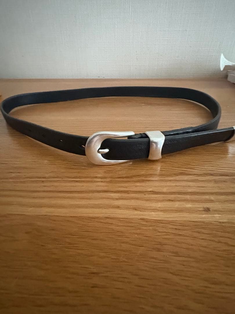 OUR LEGACY 2cm belt ブラックレザー