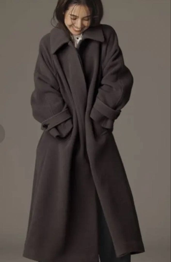 FRAY.IDフレイ アイディー　バルマカンロングコート 0 モカ