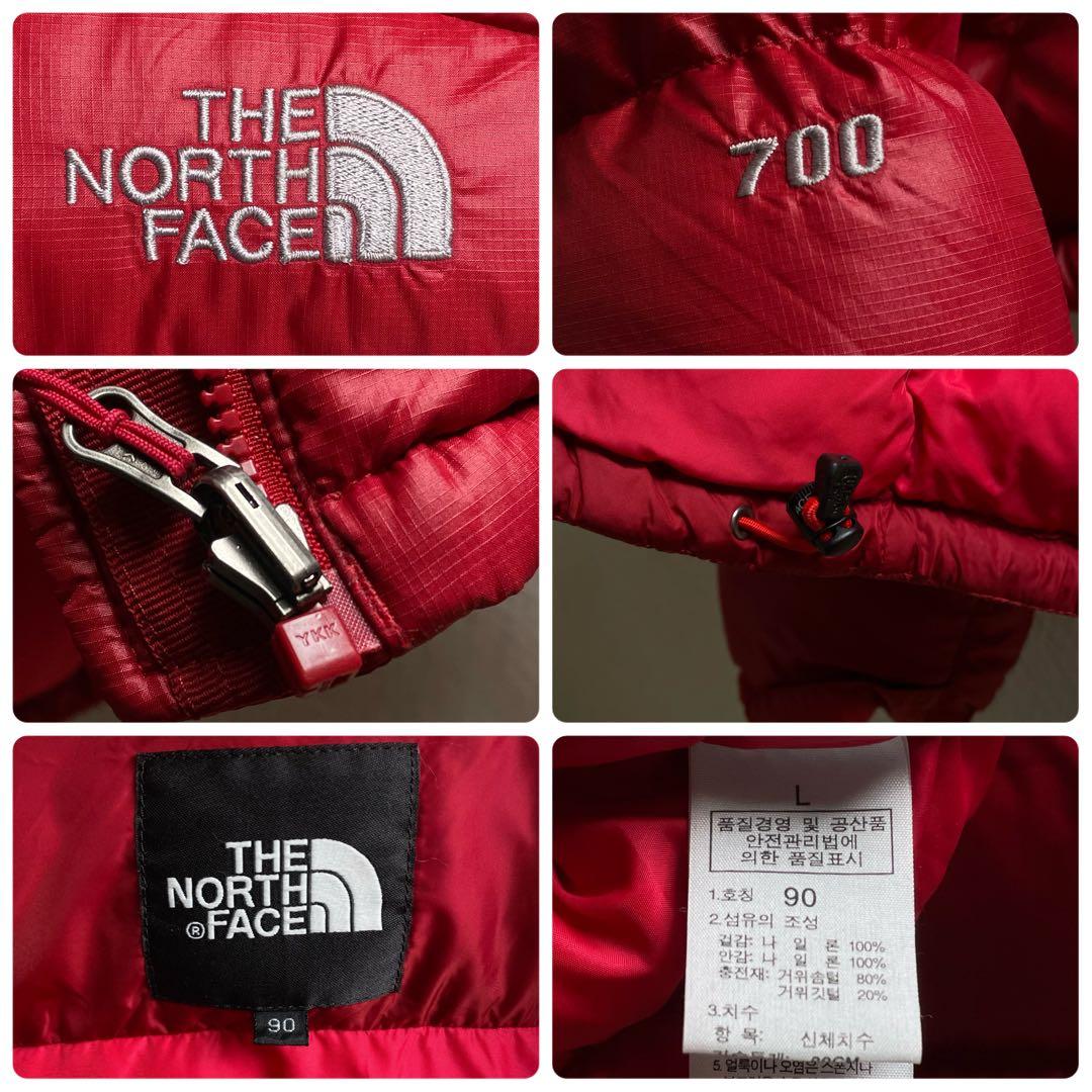 ノースフェイス ダウンジャケット ヌプシ2 レッド レディース