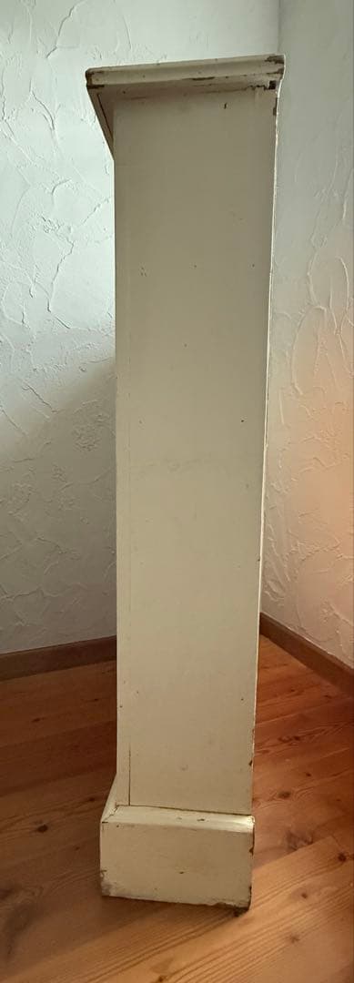 フランスアンティーク　木製ペイントブックシェルフ5段