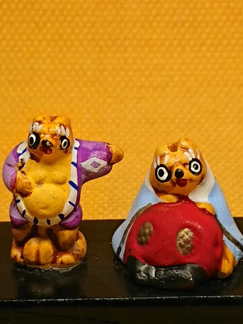 【美品】七福神　たぬき　狸 　陶器　置物　インテリア　工芸品　美術品　A3377