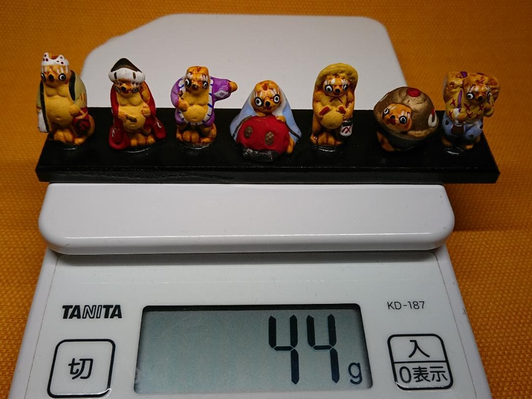 【美品】七福神　たぬき　狸 　陶器　置物　インテリア　工芸品　美術品　A3377