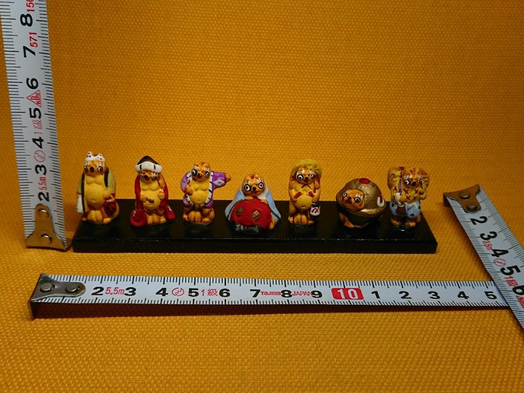 【美品】七福神　たぬき　狸 　陶器　置物　インテリア　工芸品　美術品　A3377