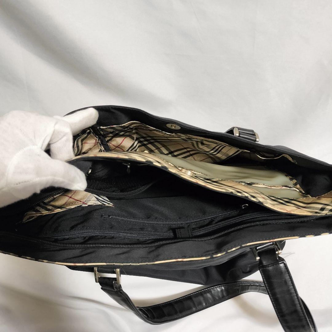 BURBERRY　大容量 トートバッグ　ノバチェック　ナイロン　防水