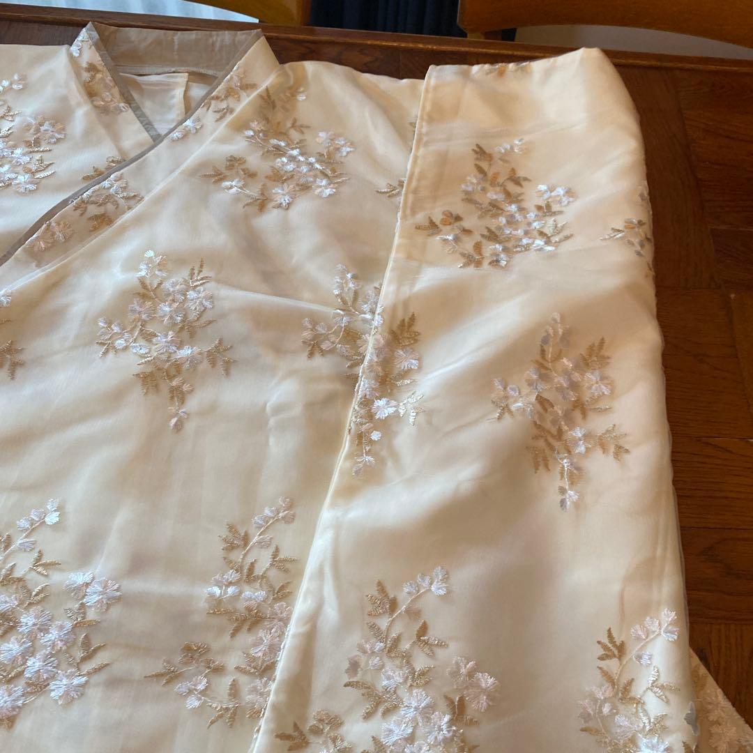 キャサリンコテージ　花刺繍チュールレース袴セット 肌着&髪飾り付