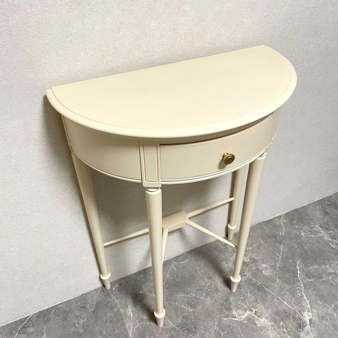 東海家具　Fleur コンソールテーブル 半円形 エレガント猫脚　アンティーク