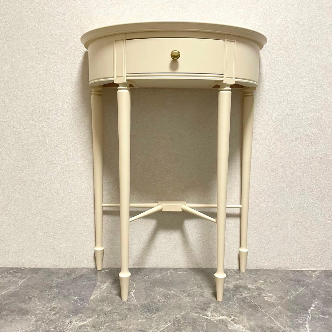 東海家具　Fleur コンソールテーブル 半円形 エレガント猫脚　アンティーク