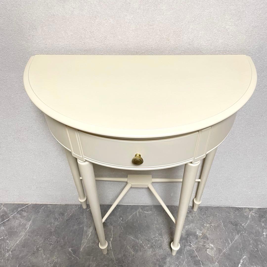 東海家具　Fleur コンソールテーブル 半円形 エレガント猫脚　アンティーク