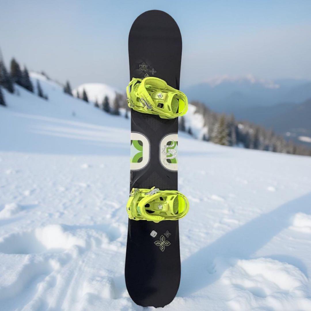 SALOMON サロモン スノーボード ビンディング付 グリーン×ブラック