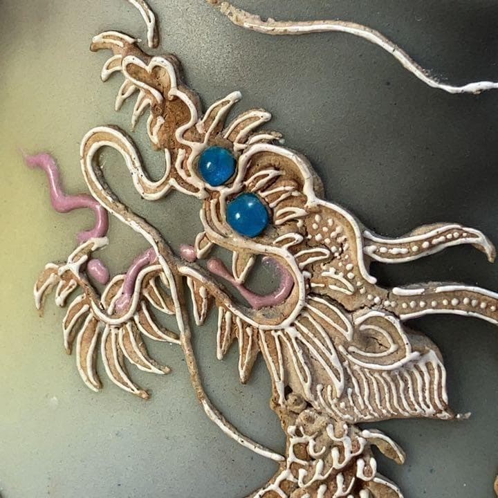 ★希少★逆輸入 オールドノリタケ 花瓶 コップ ドラゴン 盛り上げWW1820